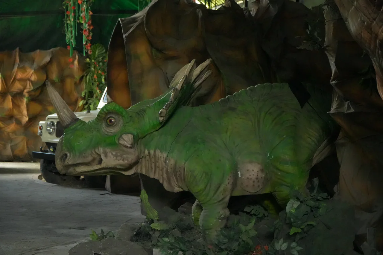 Dinosaur scene inside Jurassic World